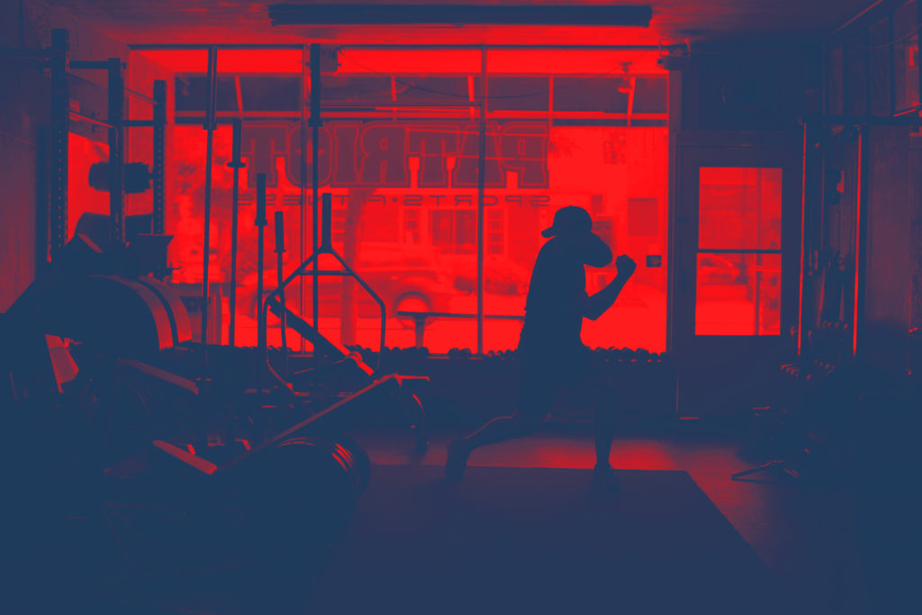 Nick Shadow boxing
